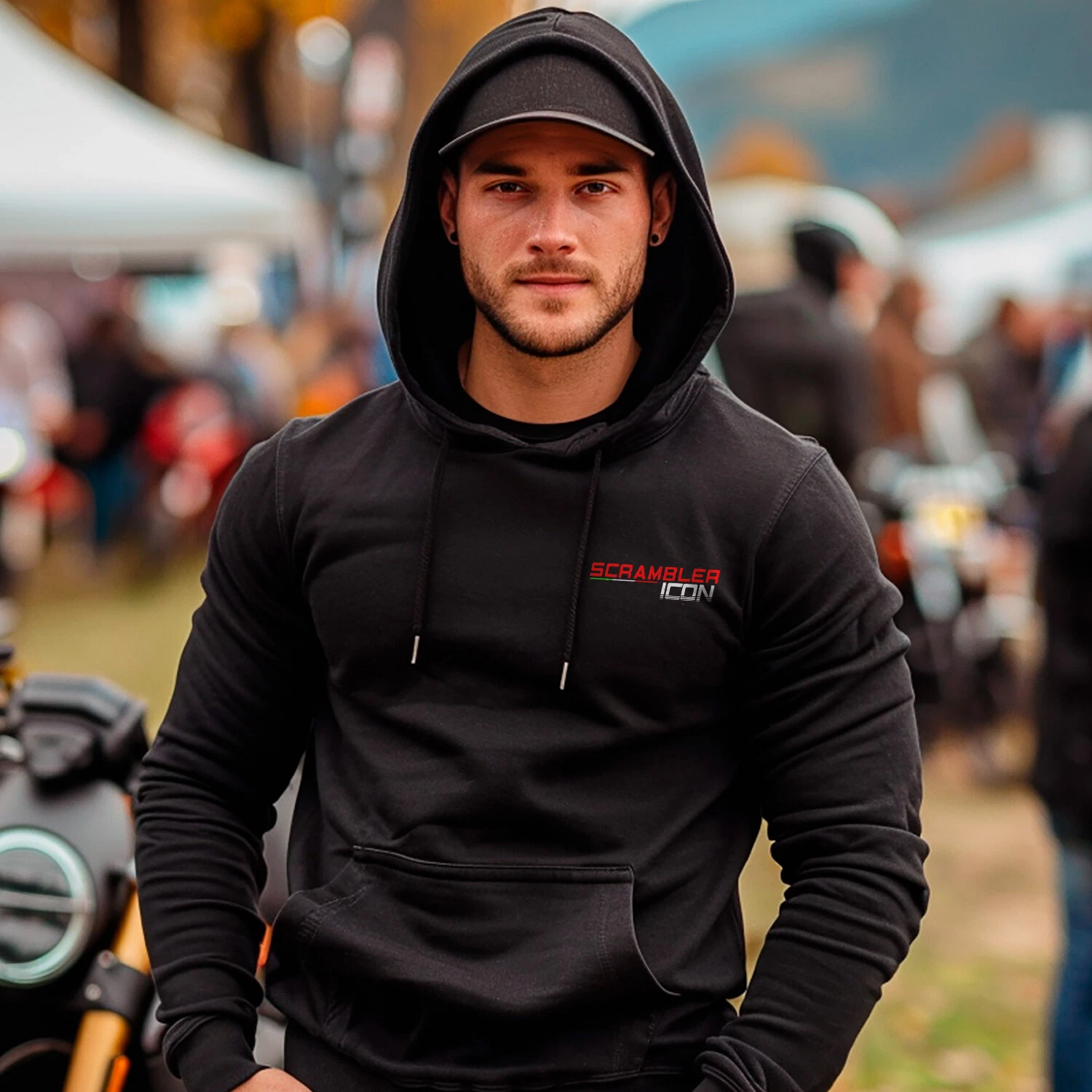 Ducati Scrambler 800 Icon - Motorcycle Hoodie Pullover for Riders