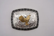 ROOSTER  BELT BUCKLE FLAG MAP RODEO COWBOY WESTERN TEXAS NEW Hebillas Vaqueras