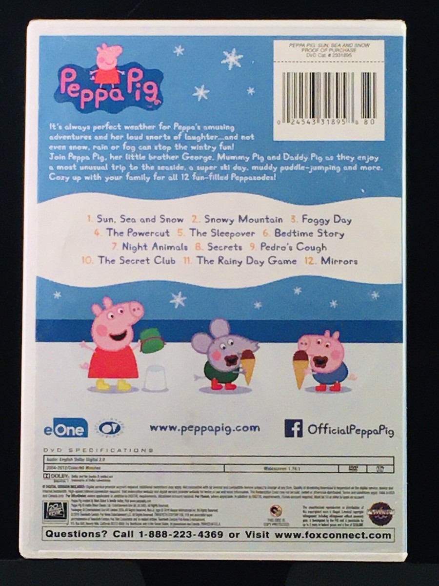 Peppa Pig ~ Sun, Sea and Snow (DVD 2016 Widescreen) Animated