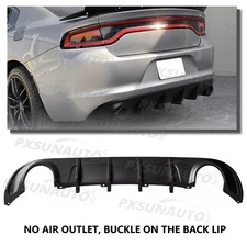 Rear Diffuser Bumper Lip Fit 2015-2023 Dodge Charger Matte Black