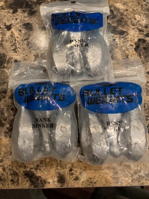 Bullet Weights BL600-Bank Sinker 6oz Lot Of Bags Of Total