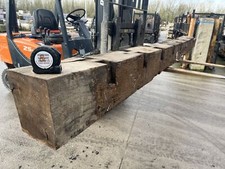 Fine Reclaimed English Oak Beam Inglenook Post Bessemer 12` 7″ x 8" x 9.5" Long