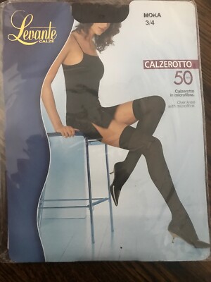 Levante Calze Calzerotto 50den Color Moka 3/4 Over Knee With Microfibre