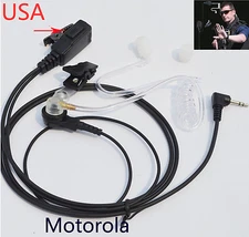 FBI Style Headset/Earpiece Mic for Motorola Walkie Talkie Talkabout Radio US