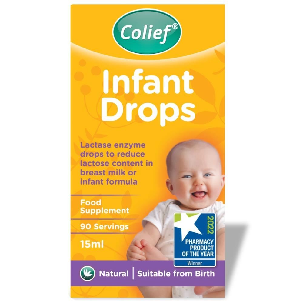 COLIEF Infant Lactase Enzyme Drops 15ml For Breast Milk & Baby Formula - Image 2