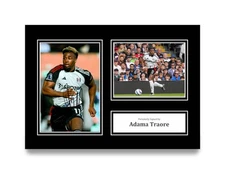 Adama Traore Hand Signed A4 Photo Autograph Fulham Memorabilia Display + COA