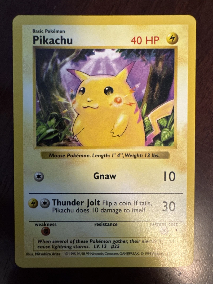 Pikachu Pokémon TCG Individual Trading Card Games Base Set in