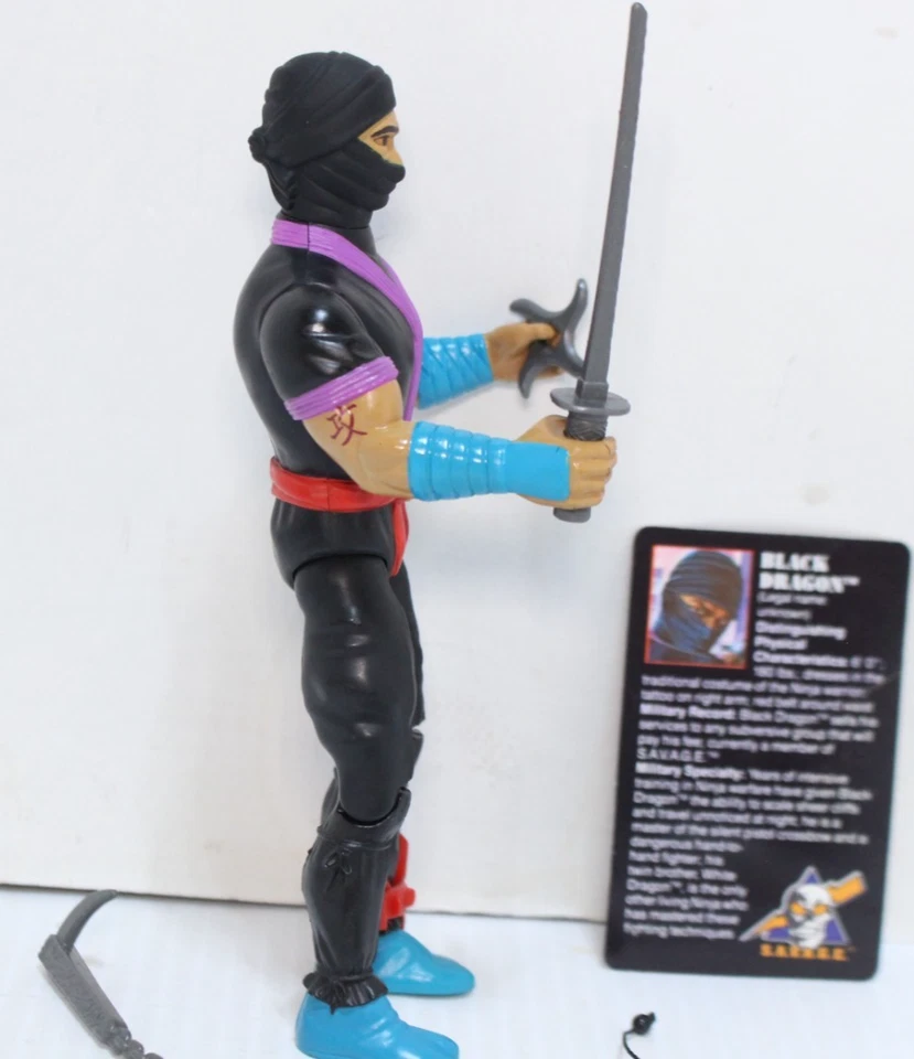 Figura de colección 1986 Black Dragon Ninja Rambo casi completa Coleco Foto 3 de 4
