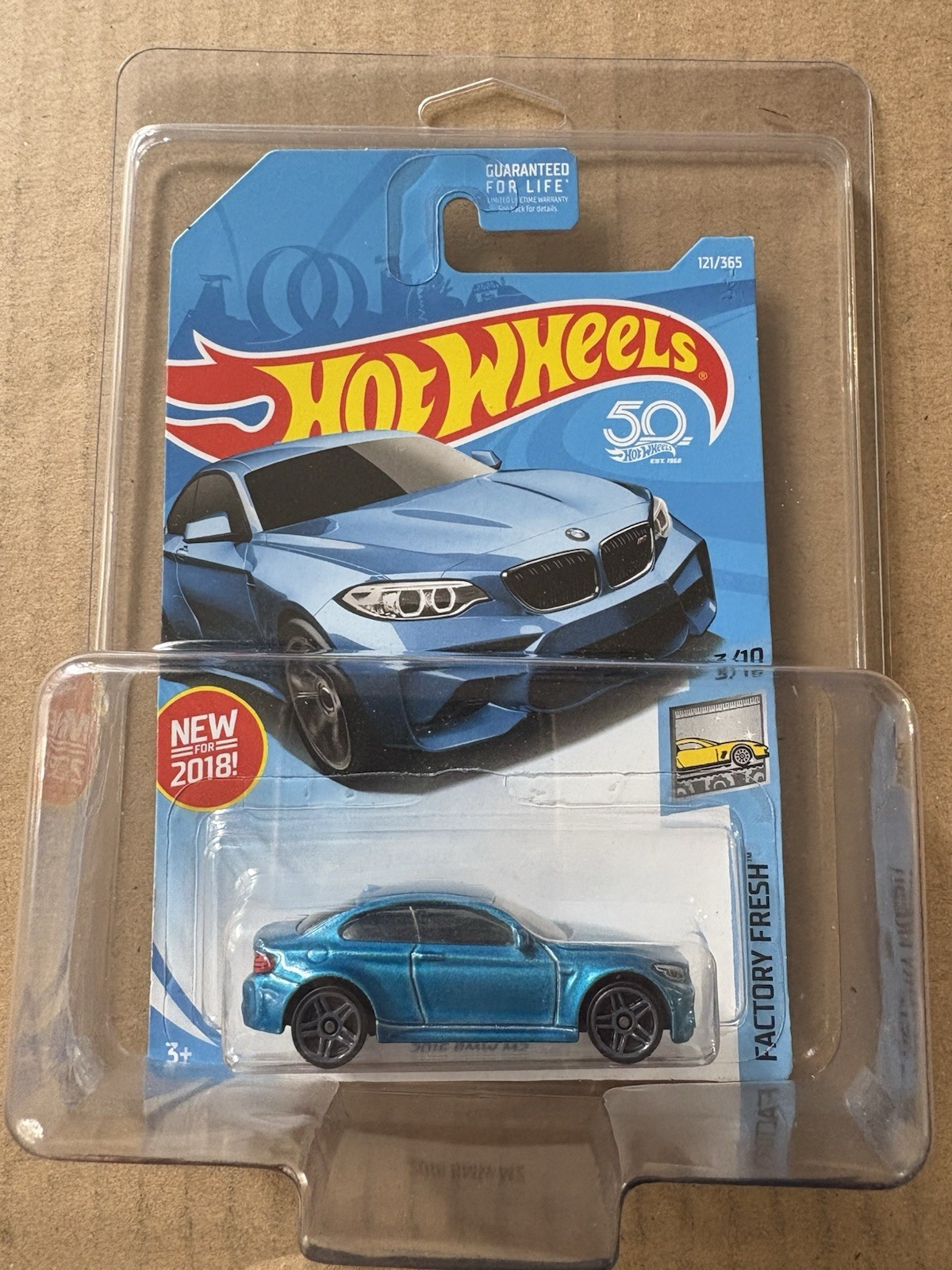 2018 Hot Wheels #121 Factory Fresh 3/10 2016 BMW M2 Blue RARE