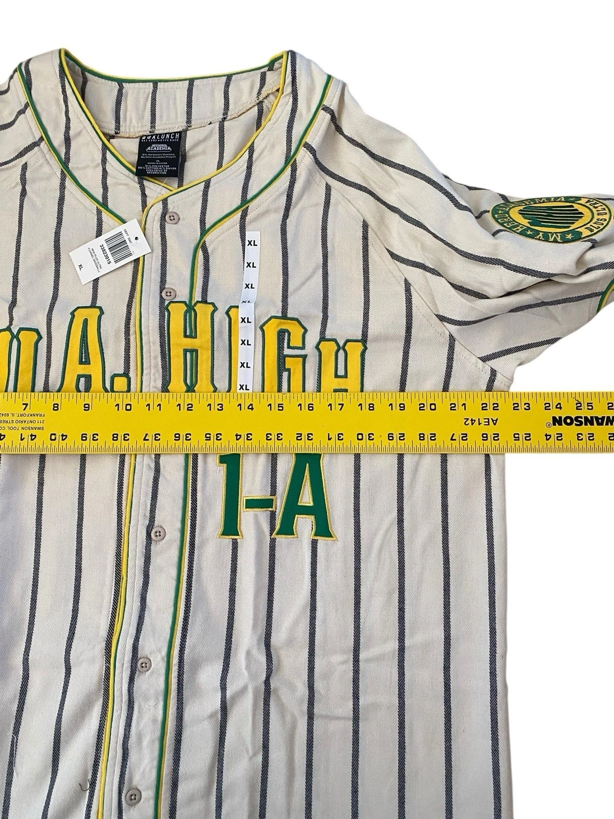 Hero Anime U.A. High Striped Baseball Jersey