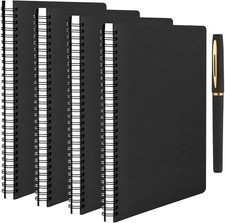 Notizbuch A5 Kariert, 4 Stück Notebooks Spiralbindung 14x21cm 100g/m² Papier A5K