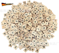 1000 StüCk Holzbuchstaben Klein, Scrabble Buchstaben Holz 20X18X5Mm, FüR Diy, Sp