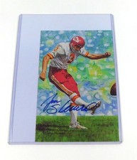 Jan Stenerud Signed 1991 Pro Football Hall of Fame 4x6 Card /5000 Chiefs Auto