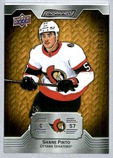 Shane Pinto 2023-24 UD Engrained Oak /349 #44 Ottawa Senators
