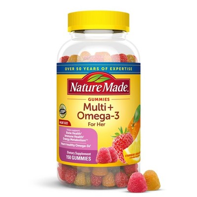 Nature Made Women's Gummy Multivitamin w/ Omega-3, 150 Gummies, 75-Day Supply