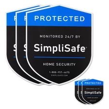 3PCS Yard Sign Compatible for Simplisafe Home Security System And 3PCS Door