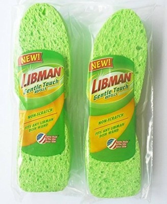 Libman Dish Wand Refills Gentle-Touch 4 Sponges (2x2) Non-Scratch   Made in USA