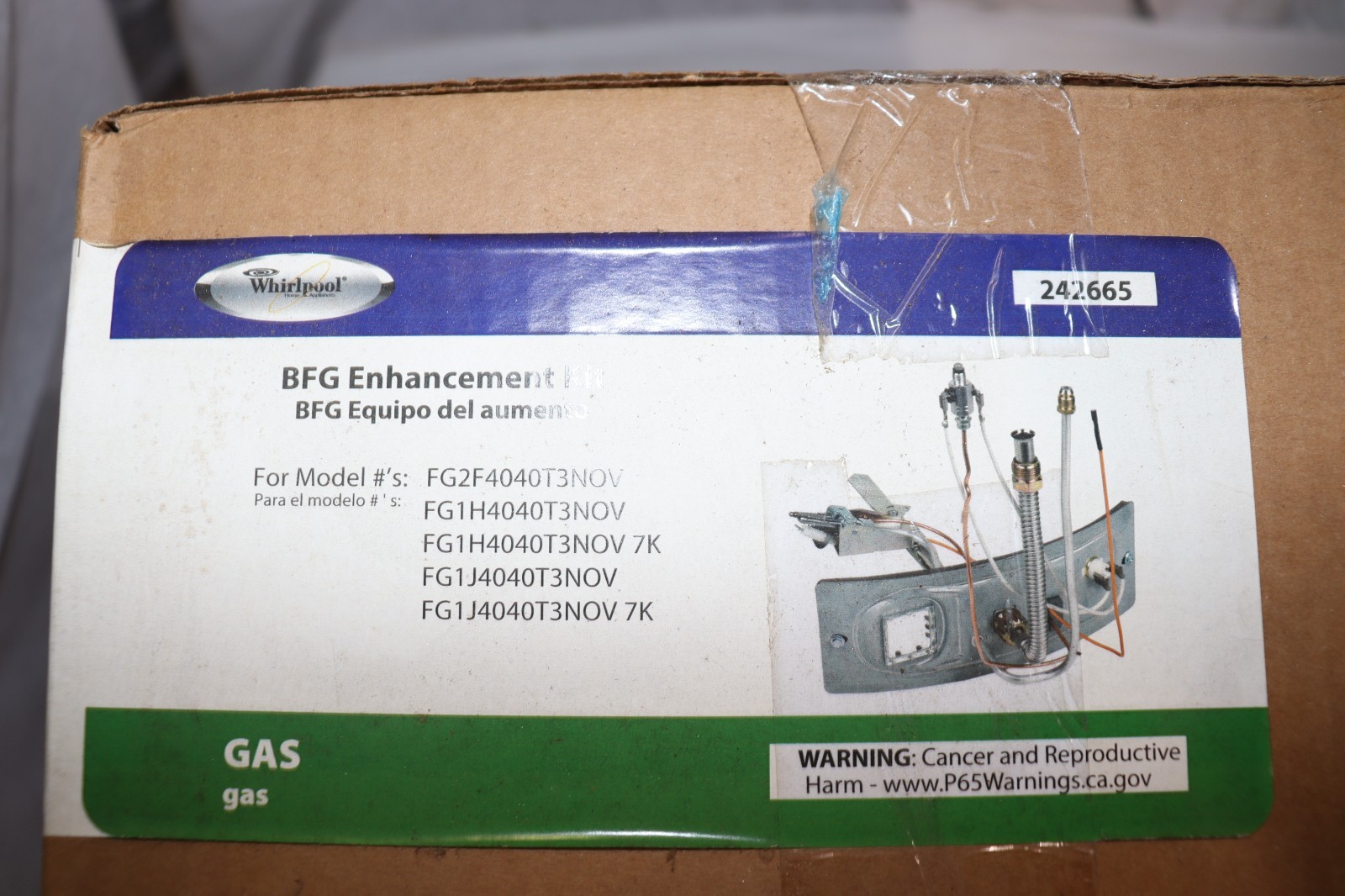 Whirlpool BFG Enhancement Kit Pilot Assembly for Gas Water Heater 242665, NOB