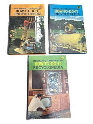 1961 Mechanix Illustrated How-To-Do-It Encyclopedia Volumes 1, 2, 3