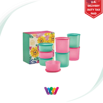TUPPERWARE Summer Fresh Round Set (Set of 8) With Gift Box