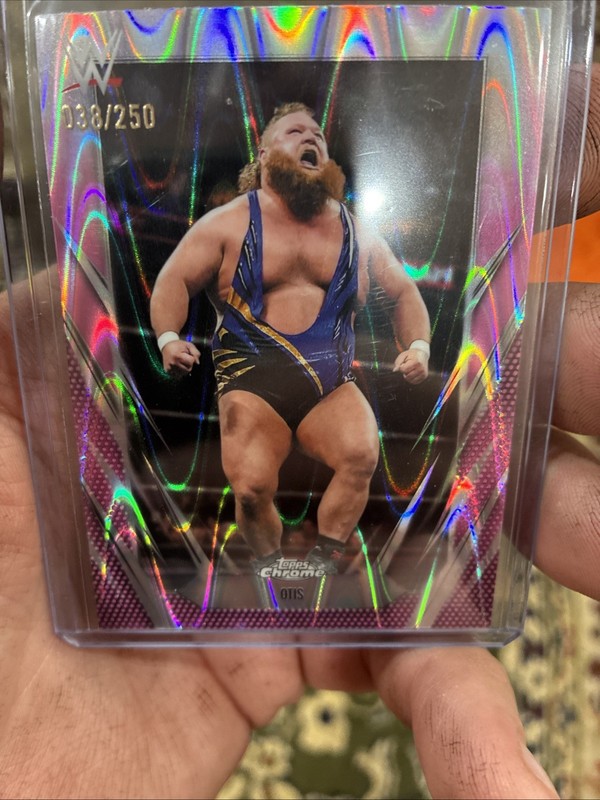 2026 Topps Chrome WWE Otis Pink Refractor /250 #75