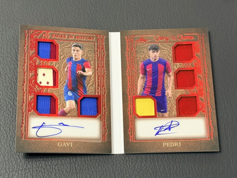Pedri & Gavi, Barcelona Wonder kids  Dual Auto Match Worn Patches Booklet /5