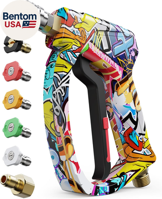 #ad Short Pressure Washer Gun High Pressure Washer Gun 4000 PSI M22 14Mm amp; 3 8quot; Con $82.00