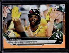 2025 Topps Now #240 Denzel Clarke Orange Foil #d /25 RC Rookie