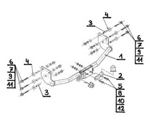 Flange Neck Tow Bar For MERCEDES Vito 638 (1996-2003) M-235
