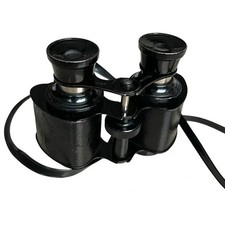 Vintage Trojan USA Made Binoculars with Strap Black Pre-Owned Please Read 