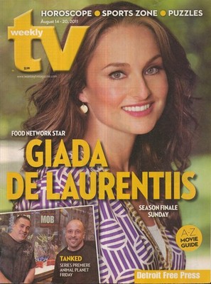 TV WEEKLY 2011 AUG. 14-20 GIADA DE LAURENTIIS (FAIR/GOOD CONDITION)