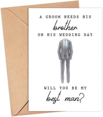 a Groom Needs His Brother on His Wedding Day - Best Man Card - Will You Be My Be