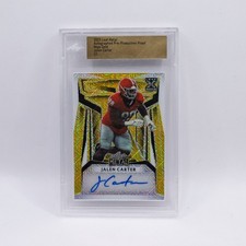 2023 Leaf Metal Autographed Jalen Carter Leaf Rookie RC 1/1