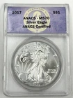 2017 $1 American Silver Eagle ANACS MS70 1 oz Bullion US Coin Franklin Label