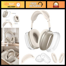 Clear Silicone Case Cover for AirPods Max - 3-in-1 Soft TPU Ear Cup Headband P