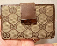 Gucci GG Logo Folding Wallet w/ Credit Card S...