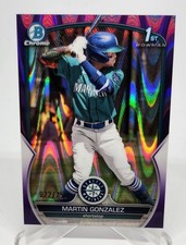 2023 Bowman Chrome Martin Gonzalez Purple Lava 022/250 Mariners BCP-28