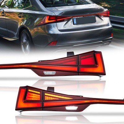 VLAND LED Full-width Tail Lights w/Animation For 2014-2020 Lexus IS250 300h 350F