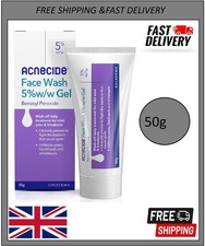 Acnecide Face Wash Gel 5% Benzoyl Peroxide Acne Treatment for Spot-Prone Skin 50