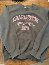 Gildan Charleston South Carolina Crewneck Sweatshirt Gray Size S