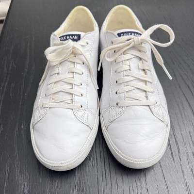 Cole Haan Crosscourt White Leather Sneakers Women s Size 8B Classic Minimalist