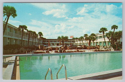 Postcard Ramada Inn South Swimming Pool Daytona Beach Florida