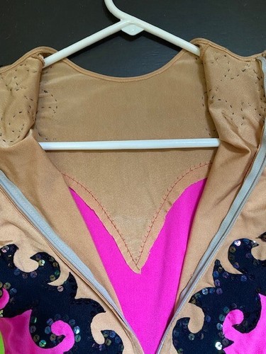 Custom Made Ladies Small/Medium Ice Dance Skating Competition Dress Tango Style - Picture 5 of 12