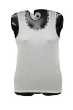 Women's wide shoulder shirt, wool/silk SPIDER, white cod.074612