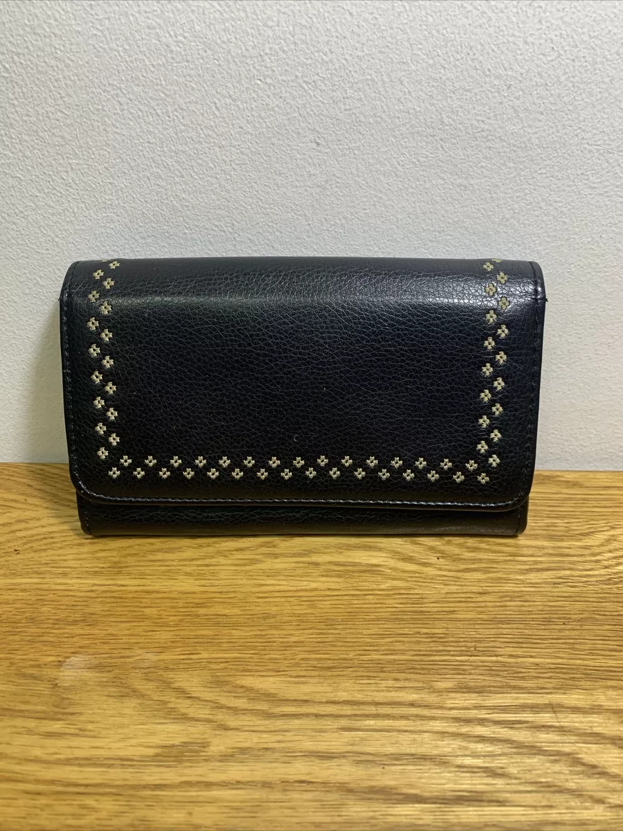 M S ladies black Faux leather purse wallet