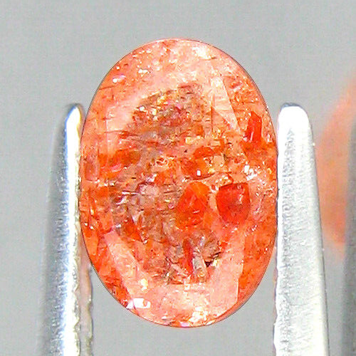 0.76Ct UNHEATED CONFETTI ORANGE SUN STONE GEMSTONE - Picture 2 of 6