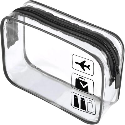 clear toiletry bag for air travel uk with Detachable TSA Approved Baggily airline compliantdesigned for airport security checks with a convenient zipper tote style Clear Travel Bag | TSA