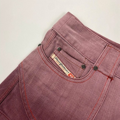00's Diesel Micro Mini Skirt with Dip Dye Effect in Pink - w30" - Picture 3 of 9