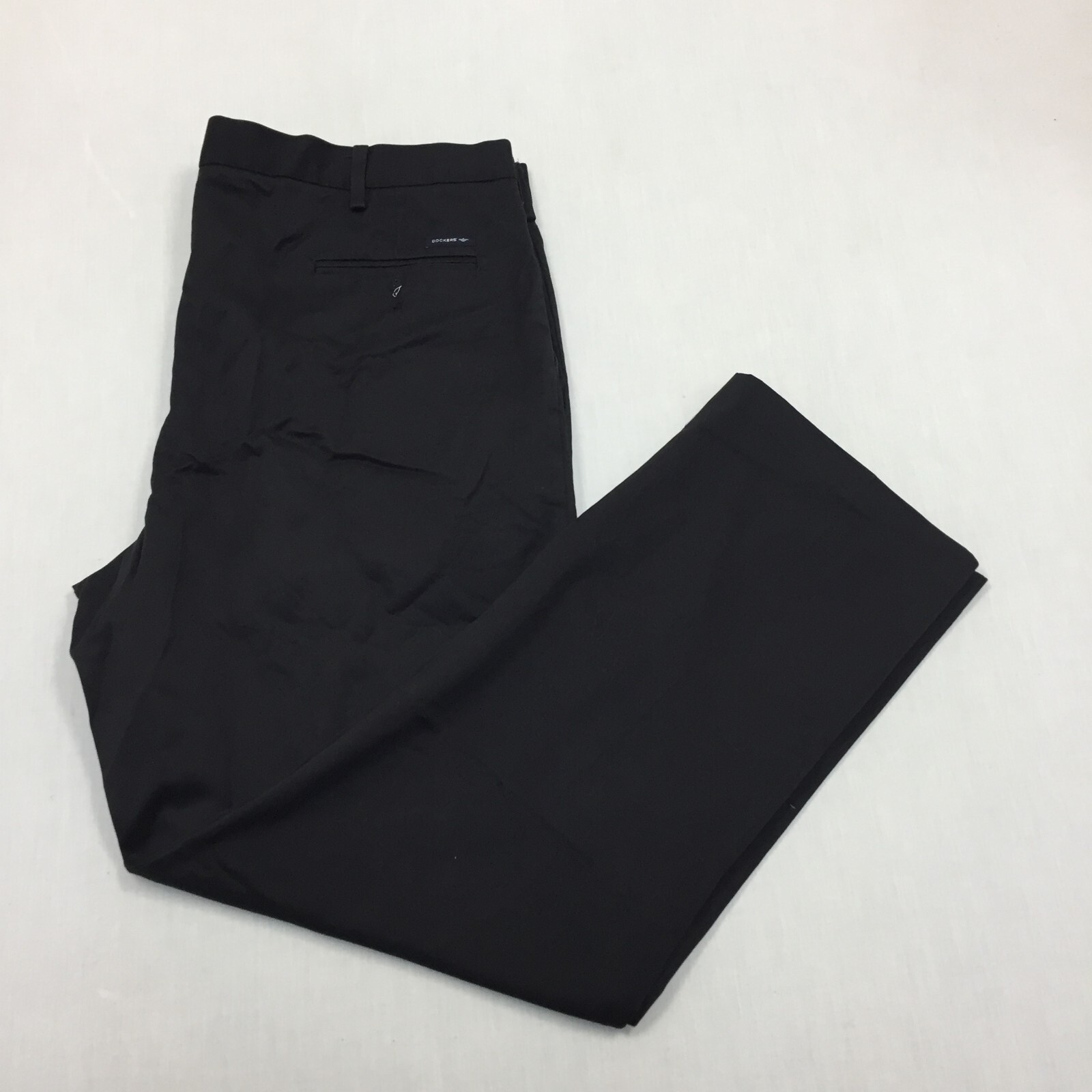 Dockers D3 Chino Trousers Cotton Pants Straight Fit Mens Size 42W 32L Black