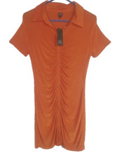 Wild Fable Dress NWT Size Sm-Med Button Up Ruched Youthful Sustainable